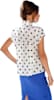 WHITE & NAVY color swatch for Polka Dot Tie Neck Blouse.