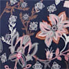 Navy blue-rose quartz-printed color swatch for Gathered Floral Blouse.