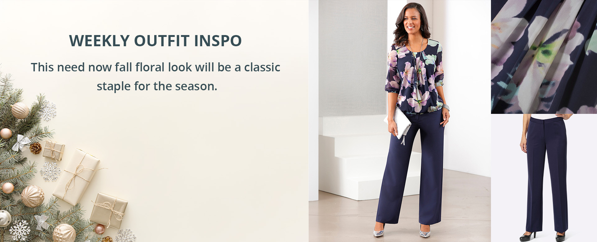 This need now fall floral look will be a classic staple for the season.